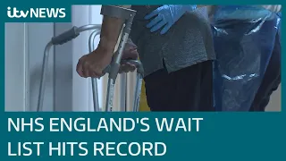 NHS waiting list: Number waiting for hospital treatment in England hits record high | ITV News
