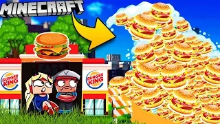 BAZA VS TSUNAMI HAMBURGERÓW - MINECRAFT TSUNAMI CHALLENGE | Vito VS Bella