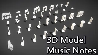 3D Model - Music Notes - Downloadable