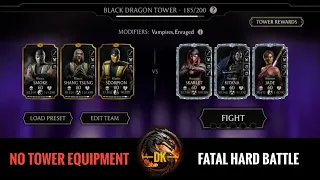 Fatal Black Dragon Tower Hard Battle 185 Fight & Reward 🎮 Mortal Kombat Mobile | MK Mobile | MKM