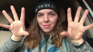 ASMR Slow Hand Movements (No talking, background rain noises, ASMR In a Car)👐🏼