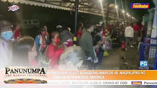 Ilang tagasuporta ni Pres-elect Bongbong Marcos Jr. nagpalipas ng gabi sa Intramuros, Maynila