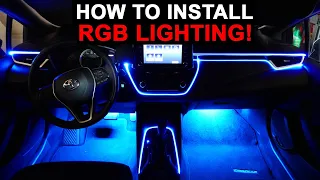 CAR RGB LED LIGHTING INSTALL! (TIPS and TRICKS for Easy Installation)