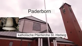 Paderborn [D.-PB] - Glocken der kath. Pfarrkirche St. Hedwig, Einzel- & Vollgeläut (Turmaufnahme)