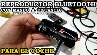 Reproductor MP3 Bluetooth. Adaptar a Mechero del Coche. Con Mando a Distancia. 240