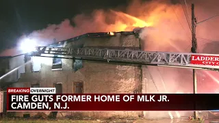 Fire destroys former home of Dr. Martin Luther King in Camden, New Jersey