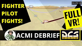 Fighter Pilot Fights with DCS Enemy in Air Combat - Full ACMI Debrief