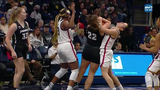 INTENTIONAL Foul Call After Lou Lopez Senechal's FACE ELBOWED | #3 UConn Huskies Women's Basketball