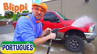 Blippi Lavando Carros | Vídeos Educativos para Crianças | As Aventuras de Blippi