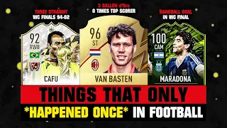 THINGS That *ONLY HAPPENED ONCE* in Football History! 🤔😱