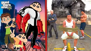 Shinchan and Ben 10 upgrade into Strongest Man to Save Franklin in GTA V | Amaan Ansari