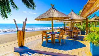 Hawaii Cafe Ambience ☕ Bossa Nova Music with Hawaiian Coffee Shop Ambience & Ocean Waves Sounds