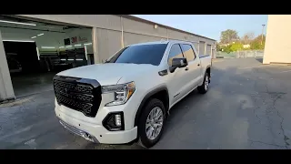 GMC Denali Truck wrapped in Satin White Pearl