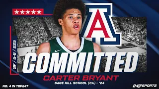 WATCH: 5-star SF Carter Bryant commits to Arizona on 247Sports