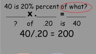 Solving percentage problems using reading skills.wmv