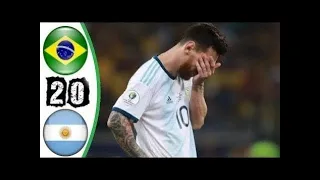 كلاسيكو  البرازيل و الأرجنتين 2-0 نصف نهائي كوبا امريكا 2019 ▪️ عصام الشوالي🎤