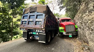 two huge trucks collided head-on and smashed into each other. It was a pretty intense scene