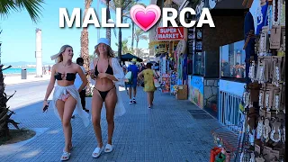 4K🇪🇸Playa de Palma S'Arenal 🏖 Mallorca🏝 July☀️33°C| Beach walk |Spain 2022| Walking tour Ballermann