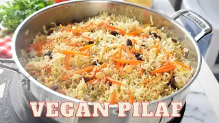 VEGAN AFGHANI PILAF/PULAO | Kabuli Pulao Recipe