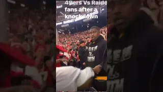 Raiders and 49ers fans Fighting #funny #viral #nfl #short