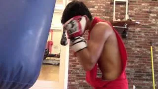 boxing standout ryan garcia punching (not slapping) heavy bag EsNews Boxing