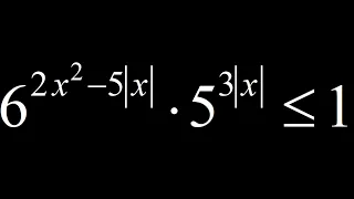 Решаем неравенство: 6^(2x^2-5|x|)∙5^(3|x|)≤1
