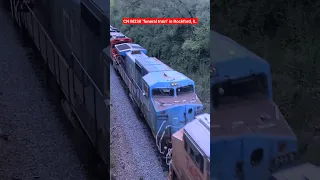 CN Train M338 "Funeral Train" with Suspected Scrap Motors in Rockford, IL, 2023/07/22