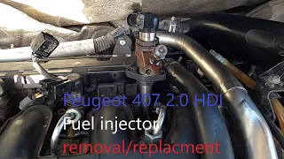Peugeot 407 2.0 HDI Fuel injector removal/replacement