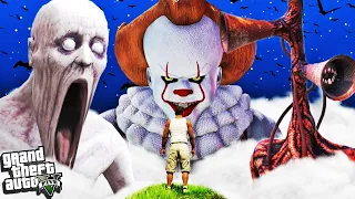 FRANKLIN vs PENNYWISE, SCP-096, SIREN HEAD in GTA 5 (Scary)