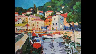 Perast  _ Oil on Canvas Painting by Shandor Alexander