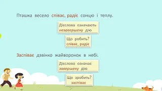 Українська мова 3 клас. Дієслова, що виражають незавершену і завершену дію.