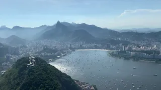 Rio De Janeiro Sugar Loaf cable car view from above