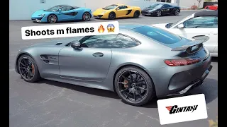 Mercedes Amg Gt Gintani tuned shoots big flames!!!!! VERY LOUD!