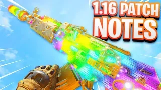 *NEW* COD BO4 1.16 UPDATE PATCH NOTES! - BAREBONES GAMEMODE, SMG BUFF, + MORE! (1.16 UPDATE COD BO4)