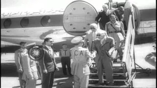 King Faisal II and Premier Nuri as-Said prior to the anti-western revolt in Iraq. HD Stock Footage