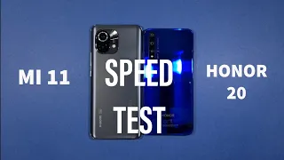 Xiaomi Mi 11 vs Honor 20 Speed Test