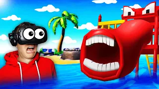 Surviving On REMOTE ISLAND From THE EXTRA SLIDE (Island Time VR Funny Gameplay)