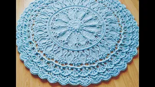 crochet home rug #44 easy pattern/ how to crochet mandala/Tapis de maison en crochet/خنجر خونه