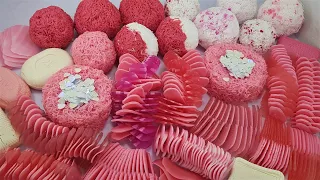 Rosy spirals,plates,balls,cubes🌺🌺🌺Dry soap crashing💙🌹💦satisfying video 😋no talking#asmrrelax