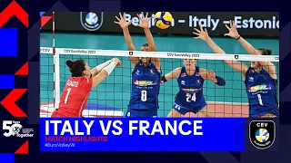 Italy vs. France I Match Highlights 1/4 Finals I CEV EuroVolley 2023 Women