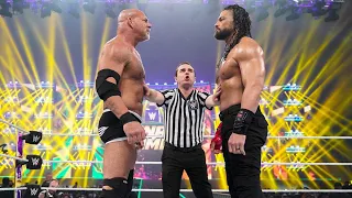 Roman Reigns vs. Goldberg Universal Championship - WWE Elimination Chamber 2022