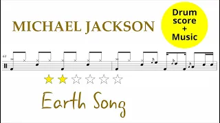 Michael Jackson - Earth Song [DRUM SCORE + MUSIC]