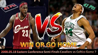 LeBron James VS Paul Pierce - 2008 NBA Eastern Conference Semifinals Game 7