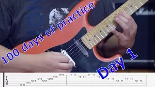 Andy James' 7th arpeggio alternate picking // day 1 // 100 days of practice