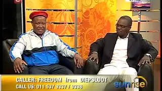 Julius Malema on Sunrise talking about  EFF part 2 of 3