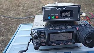 Yaesu FT857D и антенный тюнер ATU - 100. Полевой день.