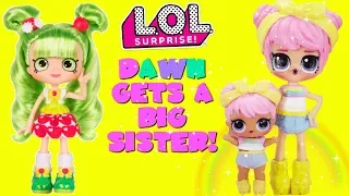 LOL SURPRISE Dawn Gets A Big Sister DIY Shopkins Shoppie Doll Blossom Apples Custom Makeover
