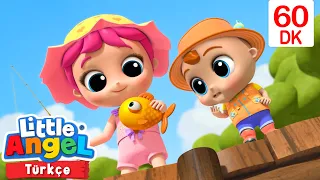 12345 Balığı Canlı Yakalayınca 🐠 LITTLE ANGEL | Çocuk Çizgi Filmleri | Moonbug Kids Türkçe