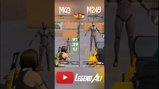 MG3 and M249 comparison#game #chickendinner #pubg  #legendali20 #gaming #pubgmobile #1vs4 #ump #m24