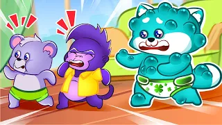 Help Me! Go Away, Biting Monster 👿👹Kids Songs And Nursery Rhymes || Monster Cartoon by Lucky Zee Zee